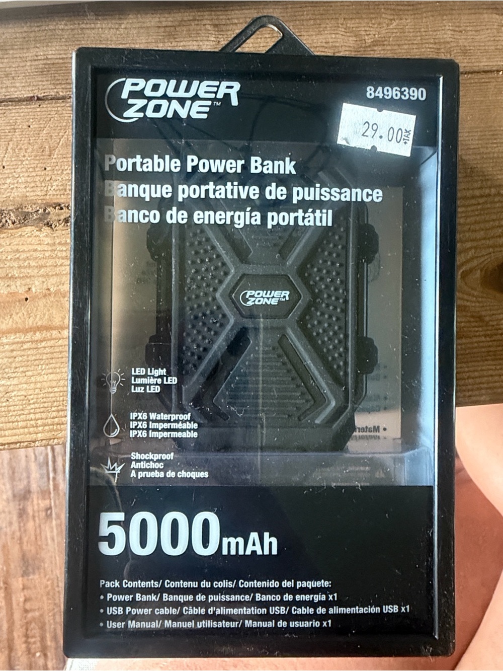 Quantity of 2 of 5000mAh Portable Power Bank - Black